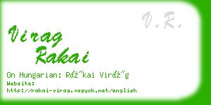 virag rakai business card